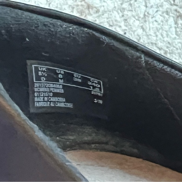 Clarks: Classic Women's Black Leather Pointed Toe Heels Linvale Jerica Pump Sz 8 - Picture 10 of 11